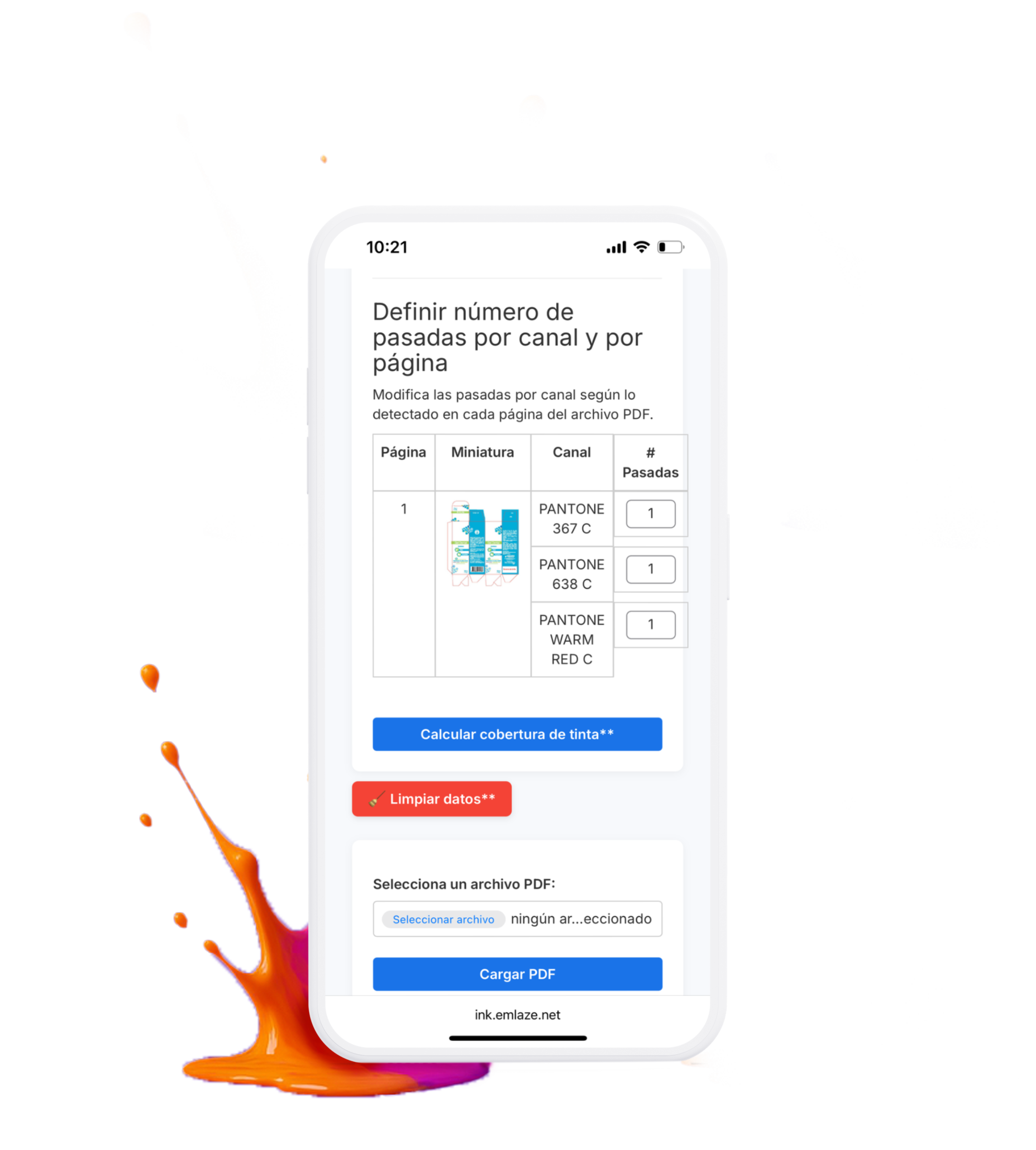 Paso 3: Análisis de consumo de tintas